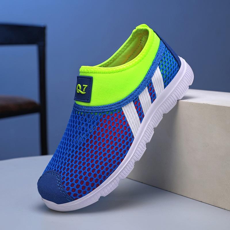 Children's Slip-on Shoes, Elementary School Student Shoes, Single-sole Athletic Shoes, Summer Hollow-out Athletic Shoes, Breathable Running Shoes