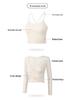 Women's Spring Yoga Suits: Chest-Pad Sports Top, Slimming Blouse, Pilates Fitness, Long Sleeve