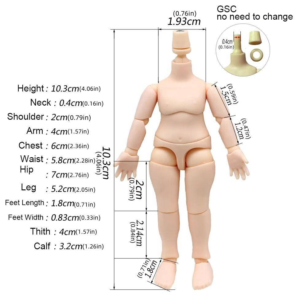 Moveable Joints Doll Model Body Multi-skinned Obitsu Doll Children Gift Ob11 Doll Body  DIY Toy