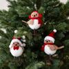 1/3pcs Different Cute Winter Bird Ornaments with Santa Hats Realistic Soft Fabric Decorations,easily Create a Festive Atmosphere