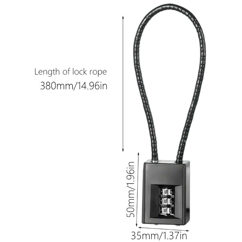 Cable Lock for Cycling Helmets Backpacks Luggage Security Combination Password Cable Padlock Motorcycle Helmets Lock