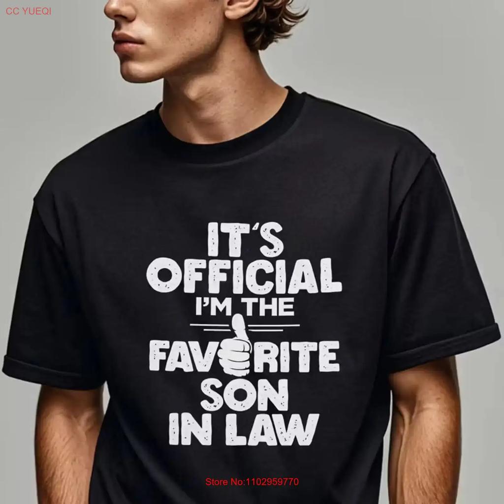 Mens Funny Favorite Son in Law T Shirt Black Crew Neck Quick D vintage Washed Unisex Stylish fashion homme Soft Slightly
