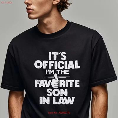 Mens Funny Favorite Son In Law T Shirt Black Crew Neck Quick D Vintage Washed Unisex Stylish Fashion Homme Soft Slightly