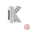 925 Sterling Silver Bead Letters Heart Leaves Circle Sparkling Clip Charms Fit Reflexions Bracelet Fine Jewelry