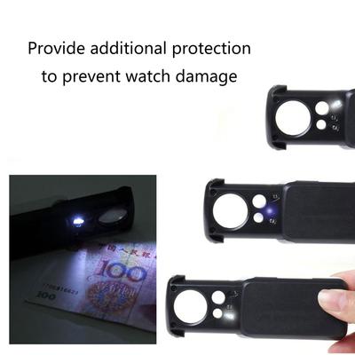 Portable Jeweler Loupe with LED Light Pocket Size Diamond Magnifier Compact Jewelry Magnifier for Jewelry Coins & Stamps