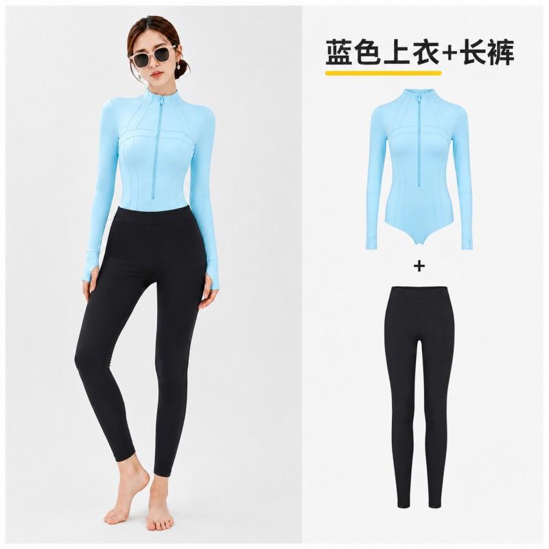 Womens UPF 50 Long Sleeve Rash Guard Swimsuit Full Body Sun Protection Diving Suit Surfing Swimming