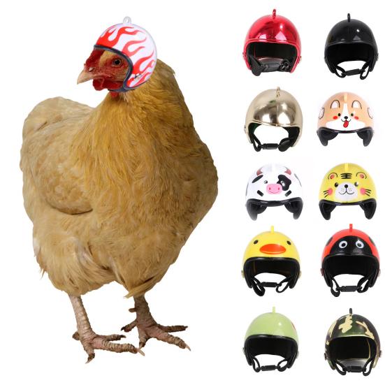 

Funny Chicken Cartoon Protective Helmet Safety Hat Bird Headgear Pet Supplies
