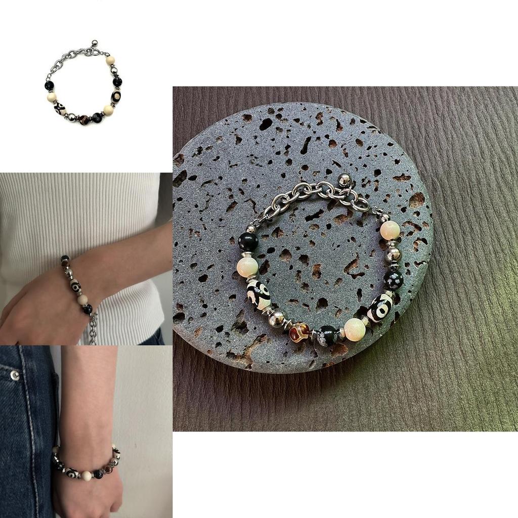 Vintage Natural Stone Beaded Bracelets For Men And Women Handmade Geometric Style