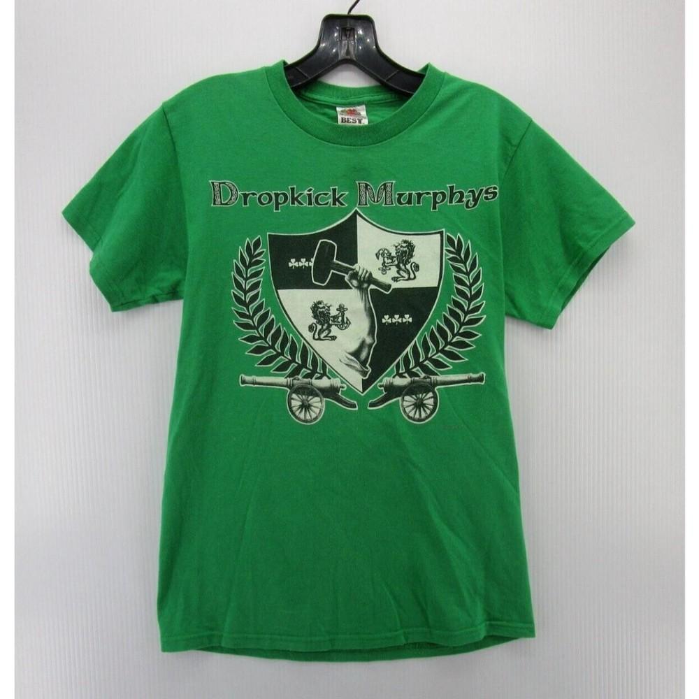 Vintage Dropkick Murphys rock band short sleeve irish green color shirt KV26031