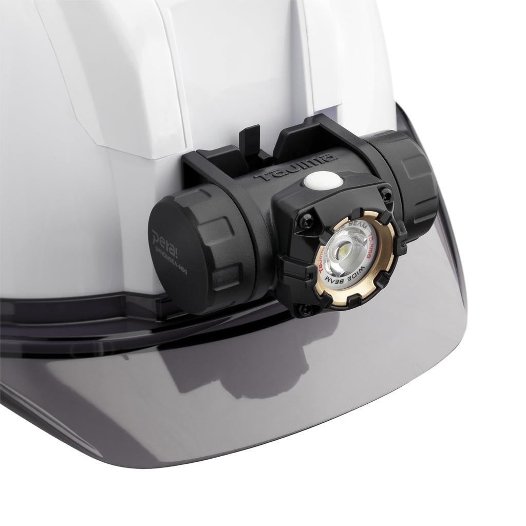 Tajima Safe Headlamp Large Rechargeable Compatible with All Types of Safety Helmets and Safety Compact and with an Integrated Power Features a