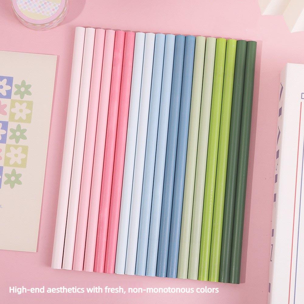 12-Piece Set of Gradient-Colored Pencils In a Box: Natural Wood Finish, Eco-Friendly, Pastel “Macaron” Colors