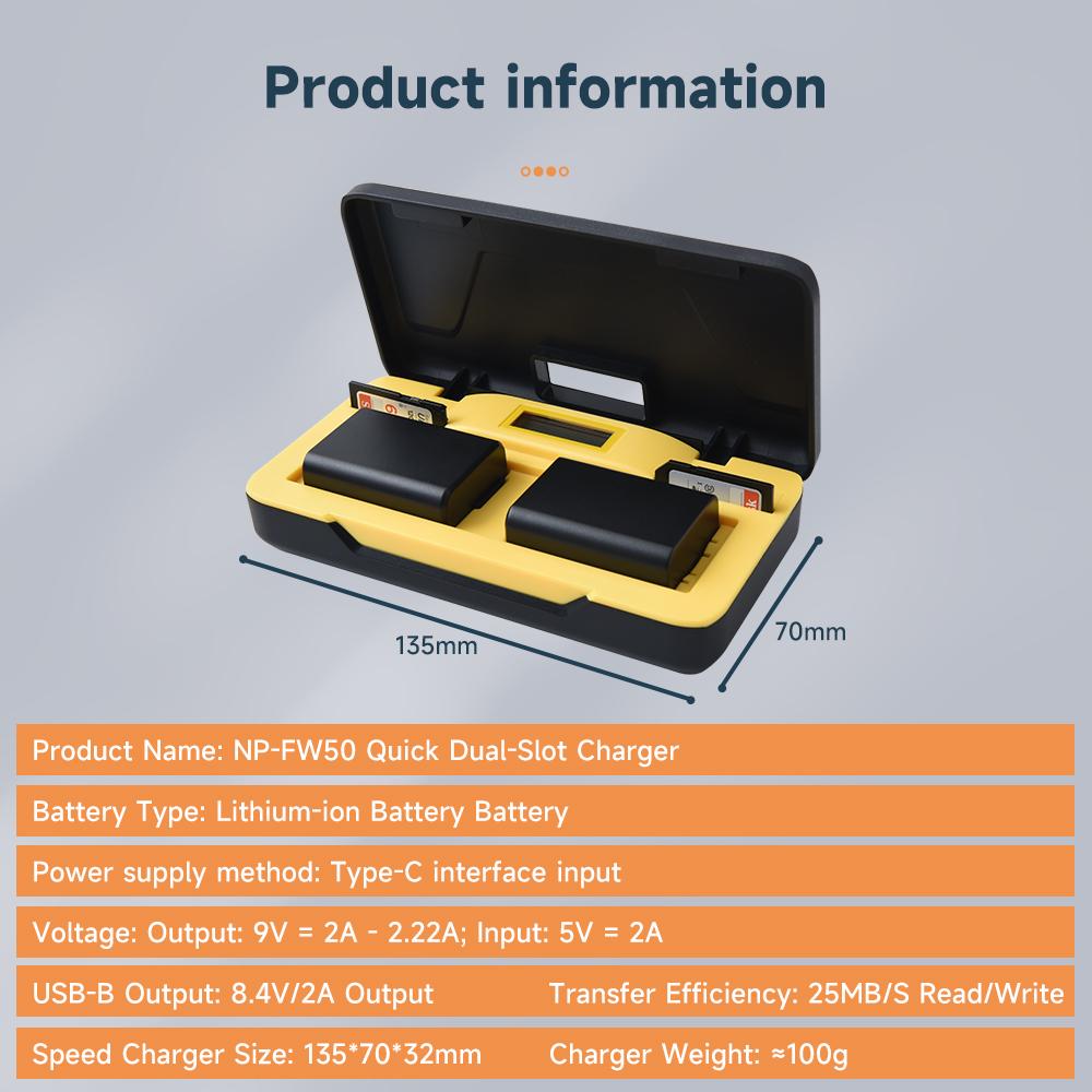 AJNWNM NP-FW50 NP FW50 Battery + Multifunction Charger Box for Sony Alpha A6500 A6300 A6000 A5000 A3000 NEX-3 A7 A7M2 A7R 7SM2 7M2