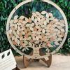 Wedding Guest Book Alternative Wedding Decor-Drop Heart Guestbook 80 Wood Leaves Guest Sign in Wedding Decoration for Reception