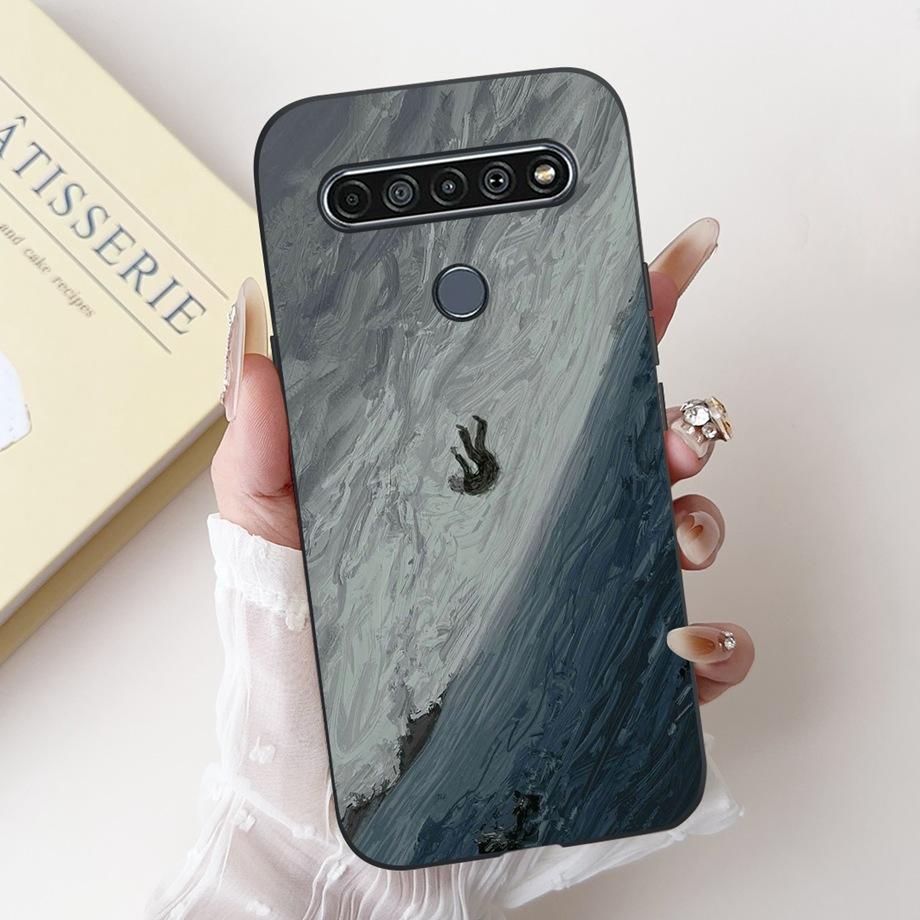 For LG K41s K51s K52 Q52 K61 Q61 K62 K22 2020 Phone Case Back Cover Soft Matte Silicone Slim Fundas Lovely Panda Rabbit Flower
