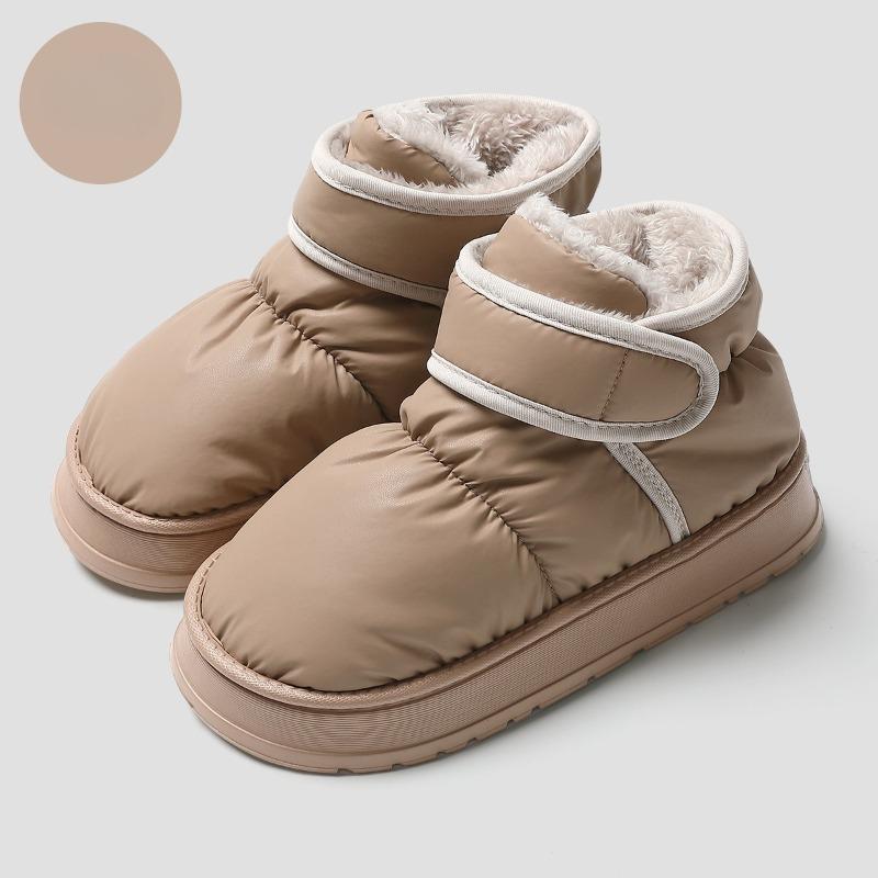 Waterproof Shoes for Women, Thick-soled and Fleece Warm Snow Boots, Simple Cotton Shoes for Men