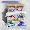 3pcs Mighty Morphin Power Rangers Pattern Bedding Set Duvet Cover Set Includes Duvet Cover &pillowcases, Perfect All Season Bedroom Decoration & Gift