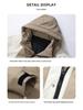 Trendy Hooded Patchwork Down Jacket for Couples: Autumn/Winter, Two-Way Zipper, 90% White Duck Down, Fashion Forward