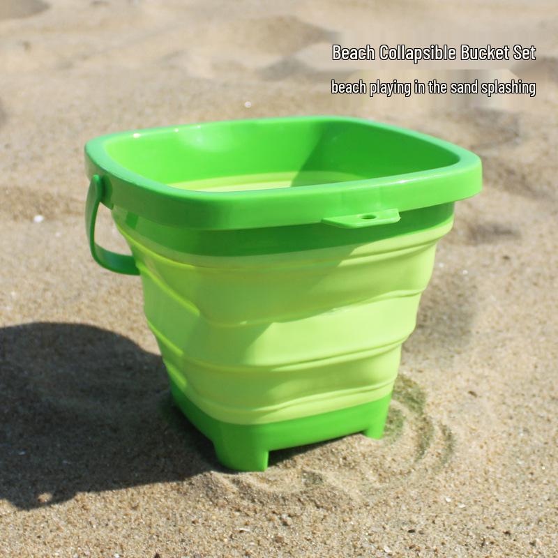 Complete Beach Toy Set: Includes Shovel, Wheelbarrow, Bucket, and Water Toys for Kids' Sand Play at the Seaside.