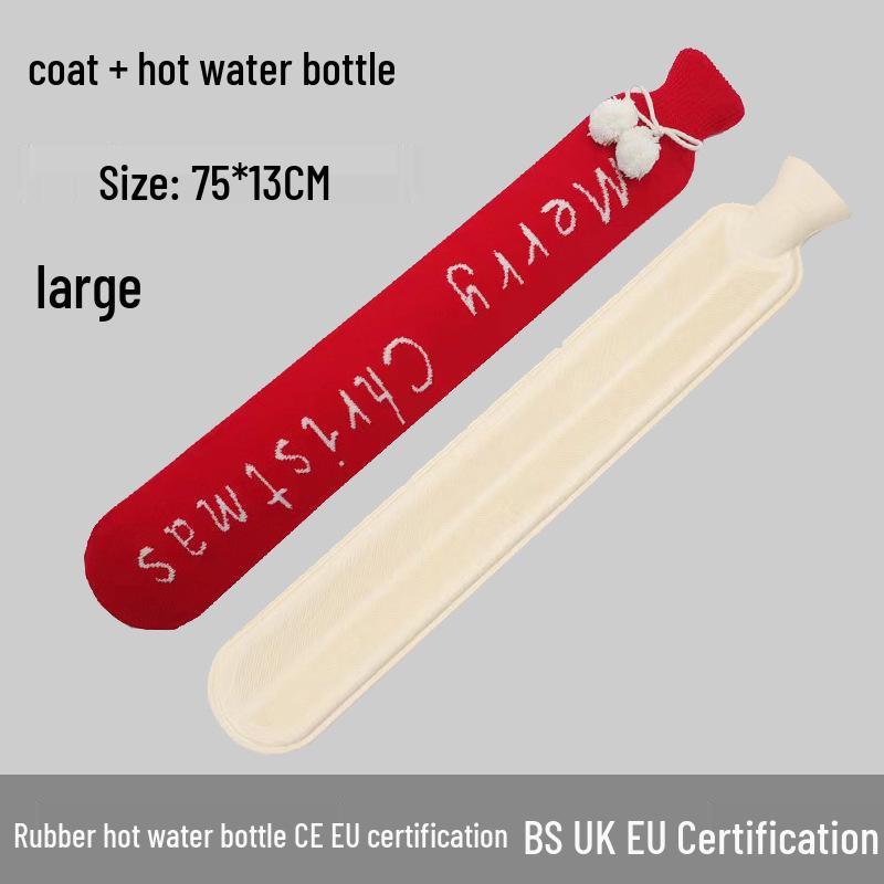 Explosion-Proof Hot Water Bottle: Rubber Design for Stomach and Feet, Long-Lasting Warmth