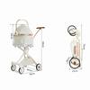 Lightweight Four-wheel Pet Stroller Foldable Cat Stroller Portable Multifunctional Carrying Basket Outdoor Travel Pet Supplies