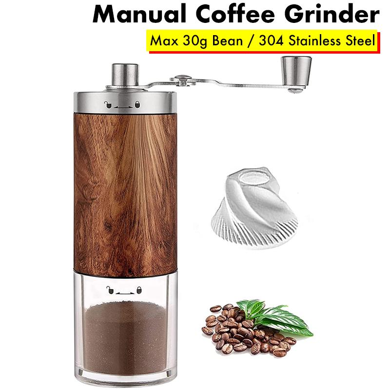 Buy Manual Coffee Grinder with Adjustable Settings, Conical Burr Mill