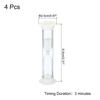 PATIKIL 3-Minute Hourglasses, 4 Pieces Small Hourglasses with Plastic Covers, Countdown Hourglass for Games, Kitchen, Party Favors, DIY Decorations, W