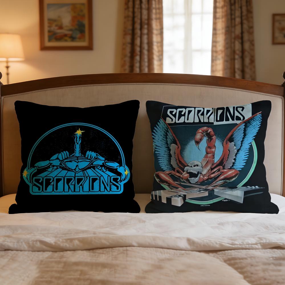 Band Scorpions Cushion Cover 1Pcs Decorative Covers Soft Cushion Case For Sofa Couch Decor 40X40 45X45 Pillowcases