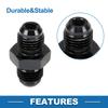A ABSOPRO Female Flare Reducer Hose Fitting Adapter AN6 AN6 Fuel Line Connector Aluminum Black