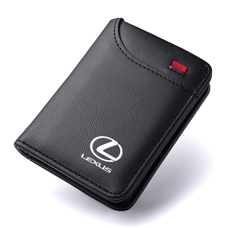 

Car Soft Wallet Leather Mini Credit Card Purse Portable Small Wallet For Lexus GX470 LS400 LX470 LX570 RC350 UX250h ES350 RX450h