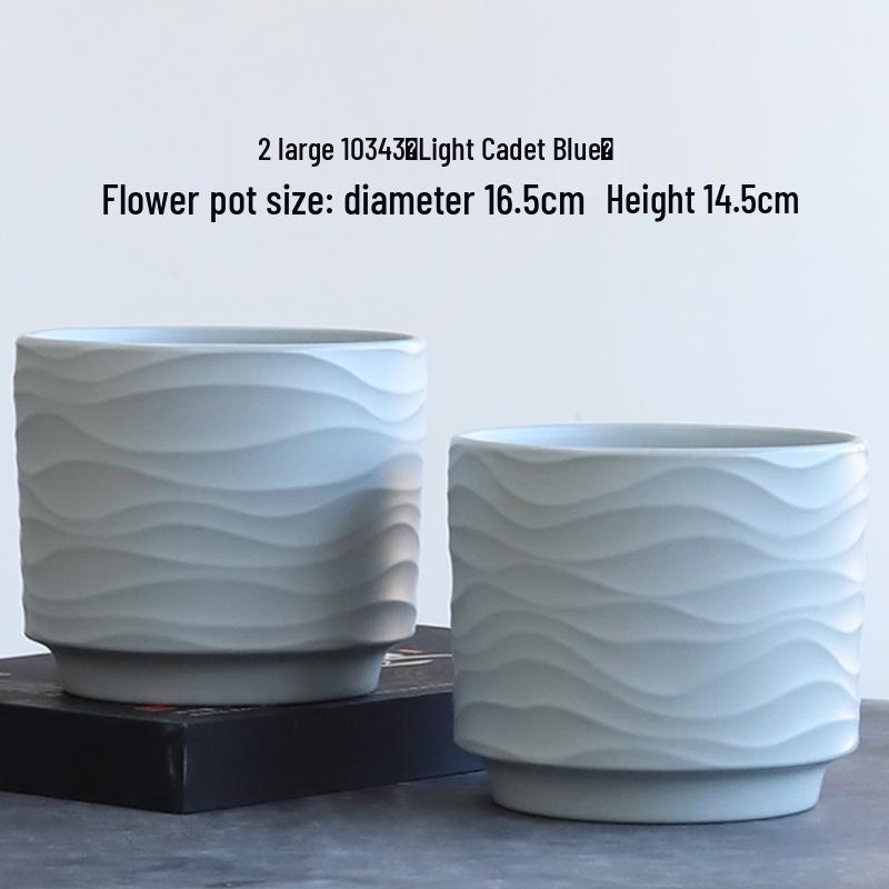 Nordic Minimalist Ceramic Flower Pot with Tray for Phalaenopsis, Orchid, and Succulent Plants