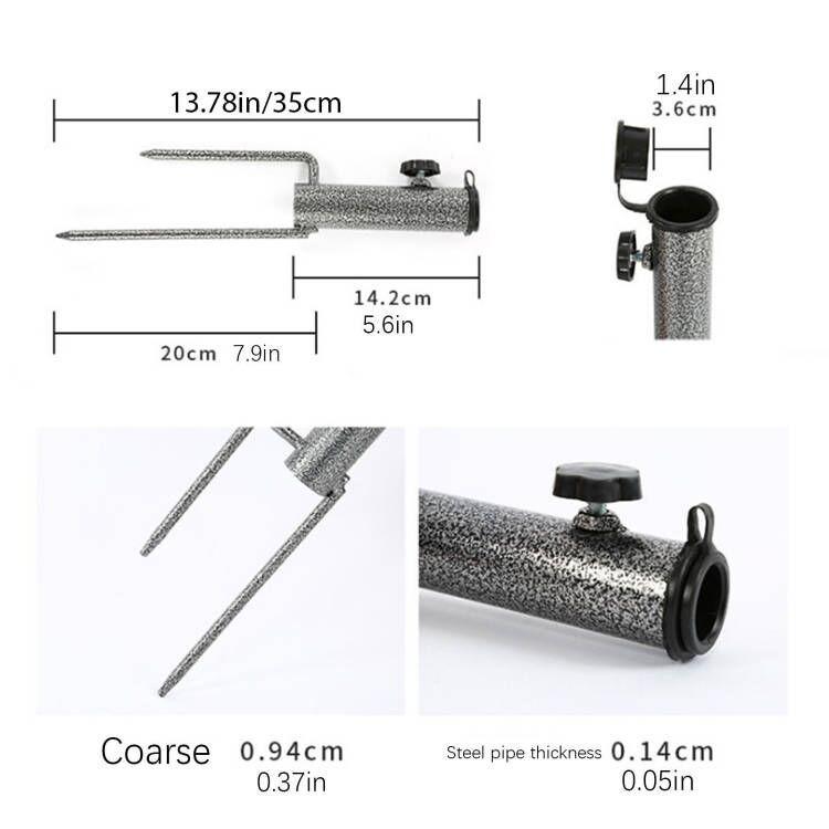 Parasol Stand Spike Umbrella Stand Parasol Ground Stake Umbrella Ground Plug ( Spike Stand For Beach Fishing Garden)