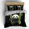 Cute Panda with Bamboo Design Bedding Duvet Cover Set Duvet Cover Pillowcases  (1*Duvet Cover 2*Pillowcases, Without Duvet Insert)
