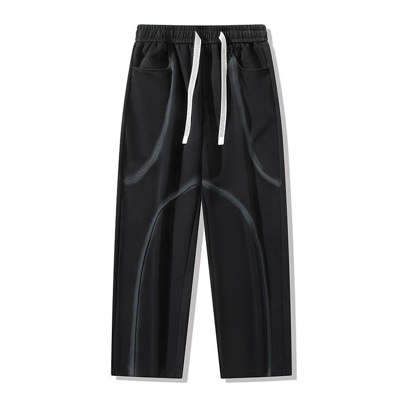 Striped Straight Leg Sweatpants Loose Fit Casual Pants Men Plus Size