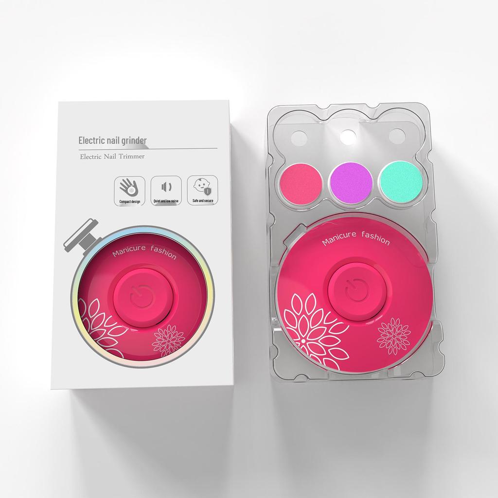 Elektrisches Nageltrimmer-Set: 3 Schleifköpfe für Babys, Kinder und Frauen