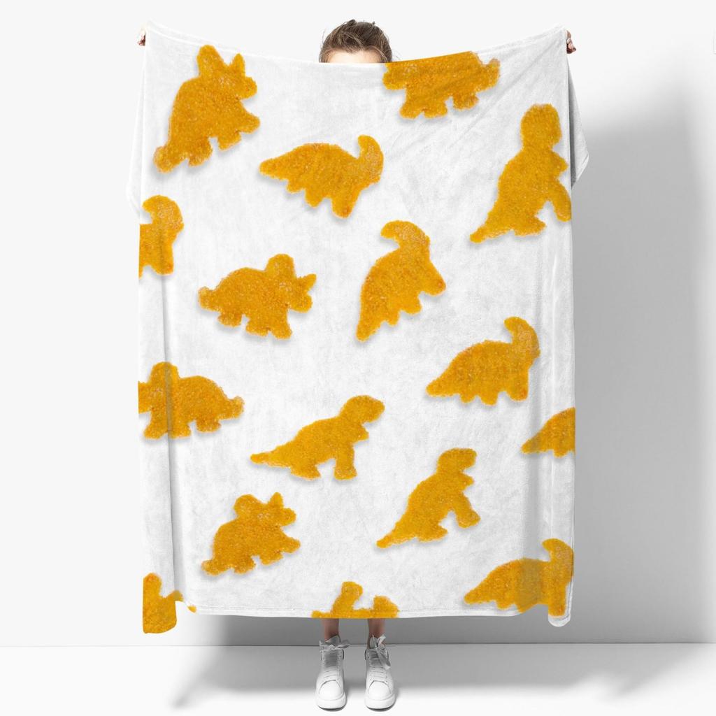 Dinosaur chicken nuggets blanket gift soft comfortable flannel bedding blanket sofa office camping blanket
