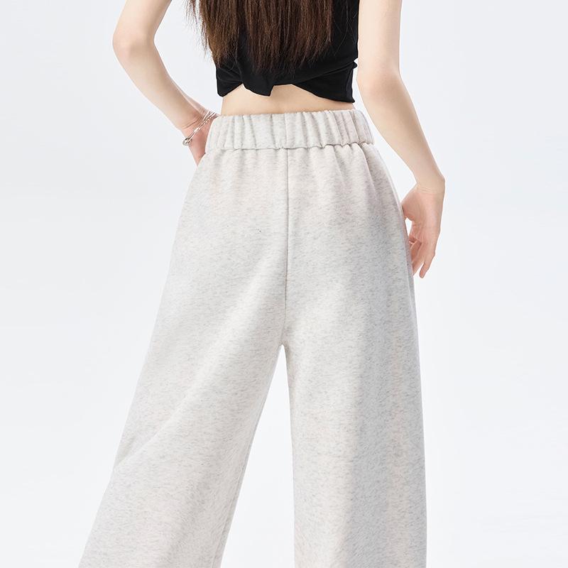 Pentagram Embroidered Women's High-Waist Straight Wide-Leg Sweatpants - Spring 2026
