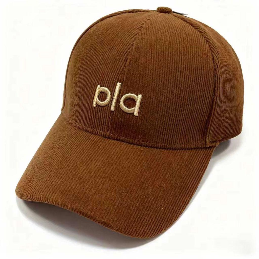 Corduroy Baseball Cap With Embroidered Letters For Sun Protection And Casual Style