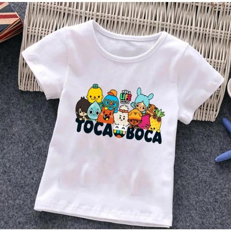 Girls K-POP Idol Print Short Sleeve T-Shirt Cute Cartoon Singer Graphic Tee Kids Summer Casual Top