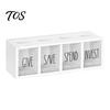 Clear Acrylic Cash Organizer Wooden Piggy Bank with 4 Compartments, Transparent Money Box, Saving Box for Kids Wall Mounting Coin Container Financial