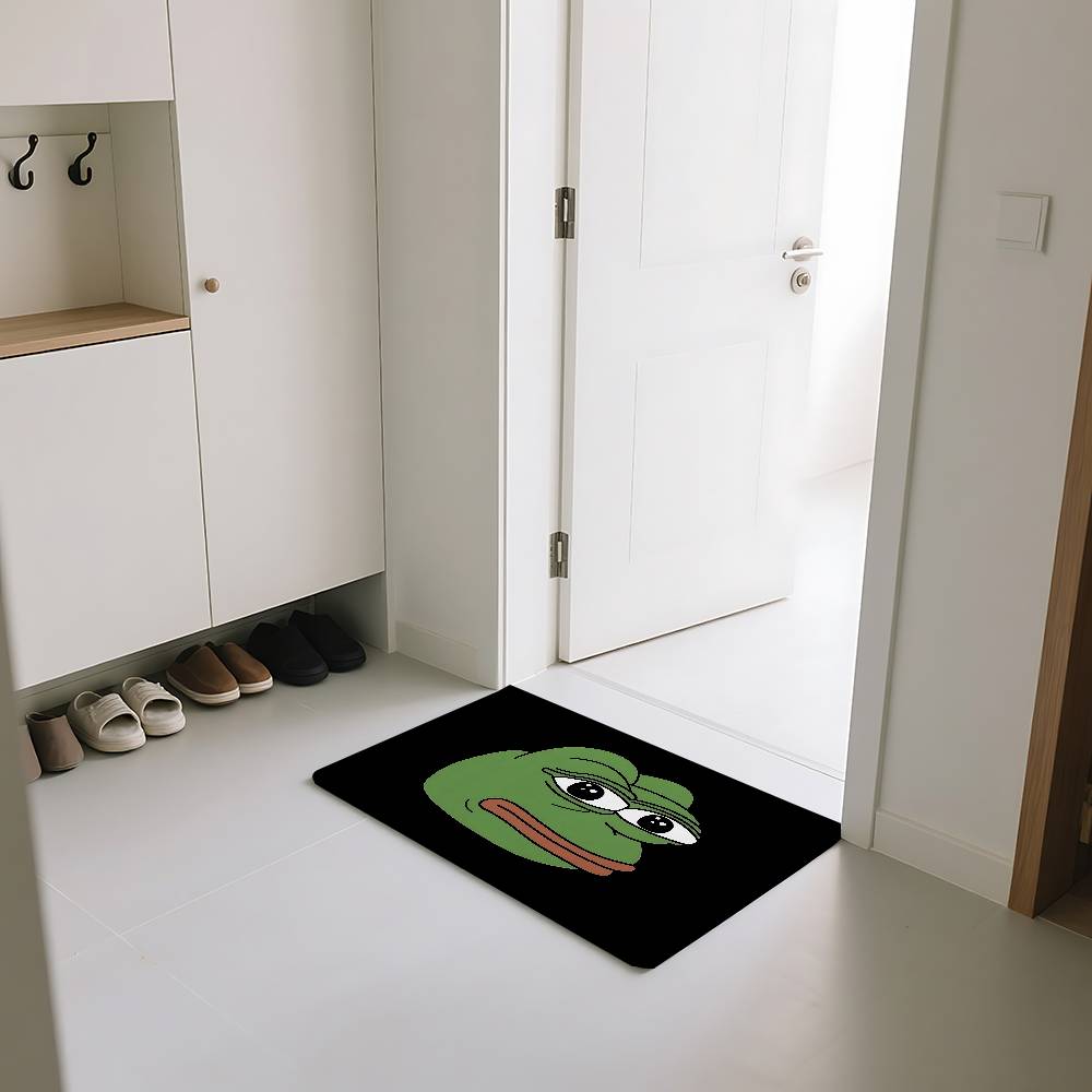 Sad P-Pepe The Frog Floor Mat Floor Mat Home Entrance Bedroom Toilet Bathroom Door Absorbent Non Slip Foot Pad
