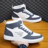 Herrenschuhe Frühling High-Top Skateboarding-Sneakers Neue Lässige Sportschuhe für Herren Straßenschuhe Herren Flats Leder Walking-Schuh