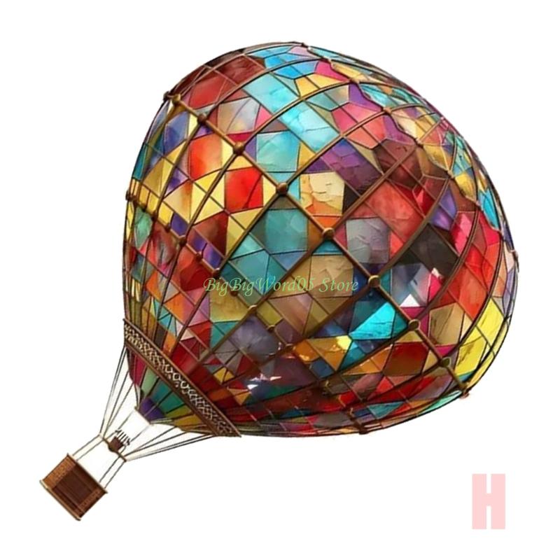 24TE Vibrant Acrylic Hot Air Balloon Decoration Hanging Kids Room Garden Party Supply