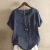 Women's Fashion Black Letters Prined Short Sleeve T-shirt Loose Cotton Shirt Casual Loose Summer Blouse Tops Plus Size