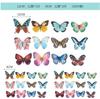 A Top Quality 36PCS Watercolor Butterfly 3D Wall Stickers Butterflies Room Home Decoration Self-adhesive Mural For Wedding DIY