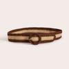 Boho Inspired Womens Stretchable Fabric Belt With Alloy Buckle For Casual Wear