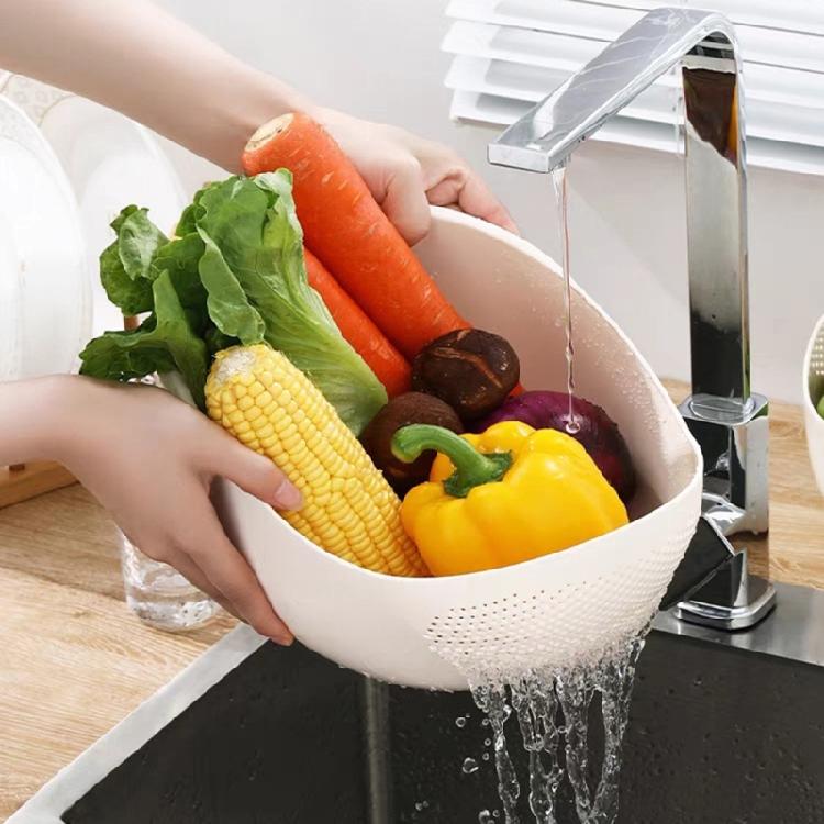 Kitchen Drain Basket Fruit Bowl Plastic Rice Washing Bowl Colander Rice Bowl Strainer Basket Homes Kitchen Organizers