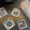 Clear Plastic Press on Nail Storage Box with Lid 12/14 Mini Box Nail Display Box Dustproof Lightweight Jewelry Display Organizer