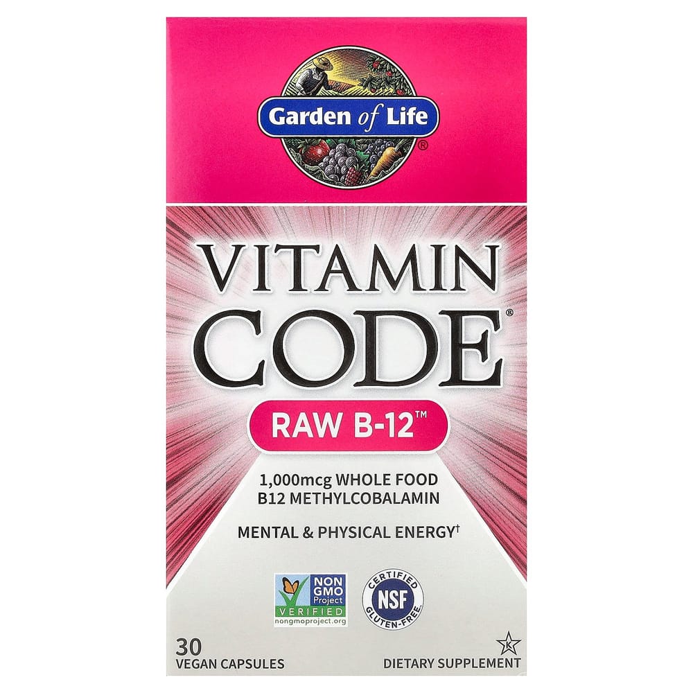 Garden of Life Vitamin Code RAW B-12 Veggie Capsules, 30 Count