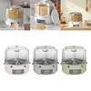 Cereal Dispenser Container Top Pantry Oatmeal Food Storage Organizer White