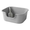 JINGRUIXIANG Large Anti-Tracking Semi-Enclosed Cat Litter Box with Scoop